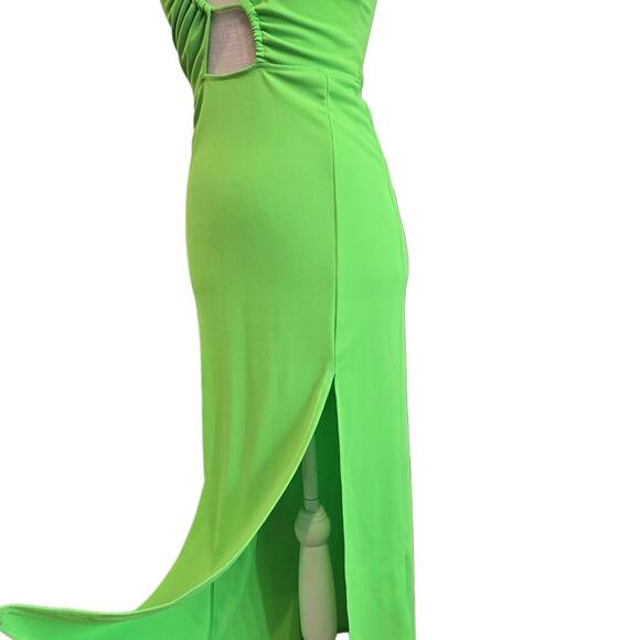 H&M Strappy High Slit Neon Bodycon Dress Sz XS NWT - Picture 2 of 4